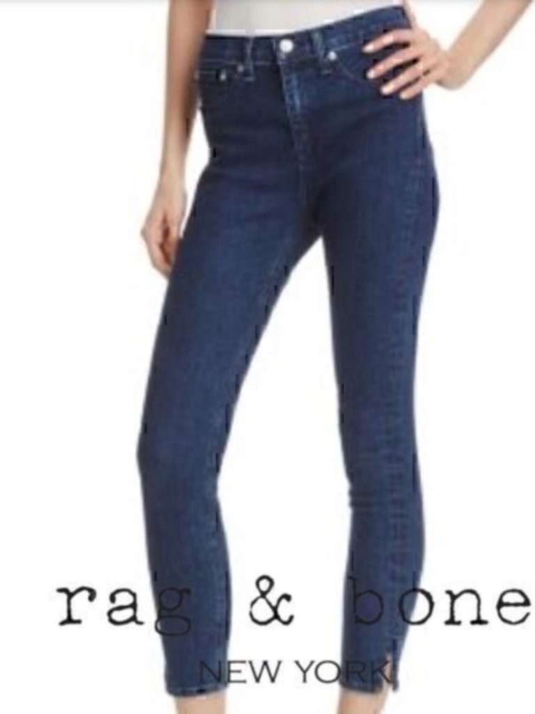 Rag & Bone Womens Indigo 10 Inch Capri Jeans Size 24